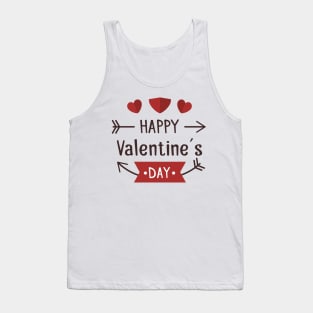 Happy Valentine's day love cute romance couple gift Tank Top